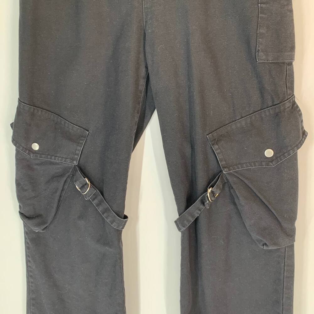 Acne Studios Potina Cargo Trousers Size 36 Charcoal Gray Cotton Punk Grunge - Picture 3 of 16